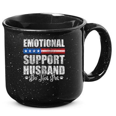 Emotional Support Husband Do Not Pet - Vintage American 15oz Campfire Ceramic Mug