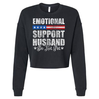Emotional Support Husband Do Not Pet - Vintage American Cropped Pullover Crew