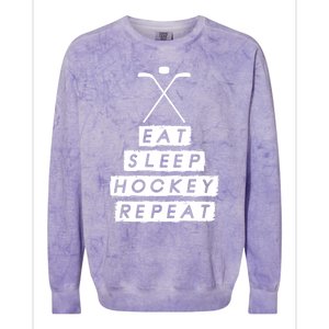 Eat Sleep Hockey Ice Hockey Gift Colorblast Crewneck Sweatshirt