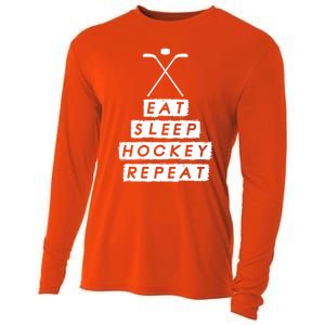 Eat Sleep Hockey Ice Hockey Gift Cooling Performance Long Sleeve Crew