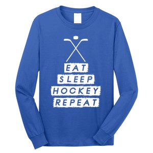 Eat Sleep Hockey Ice Hockey Gift Long Sleeve Shirt