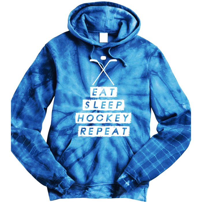 Eat Sleep Hockey Ice Hockey Gift Tie Dye Hoodie