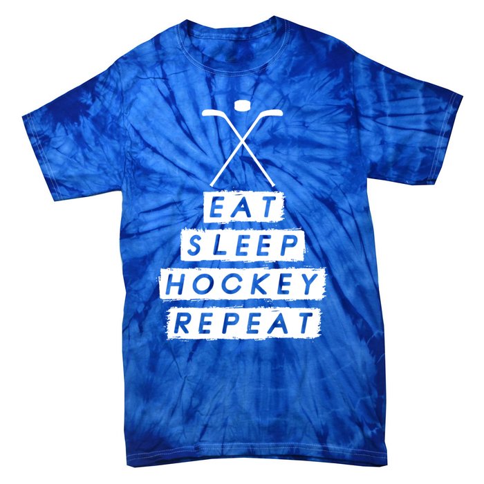 Eat Sleep Hockey Ice Hockey Gift Tie-Dye T-Shirt