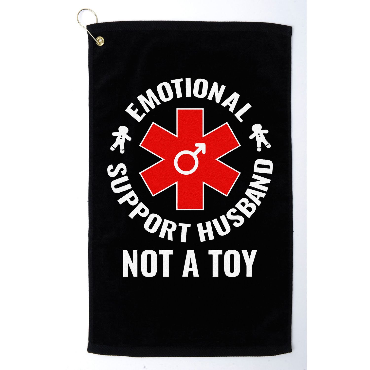 Emotional Support Husband Not A Toy Golf Towel