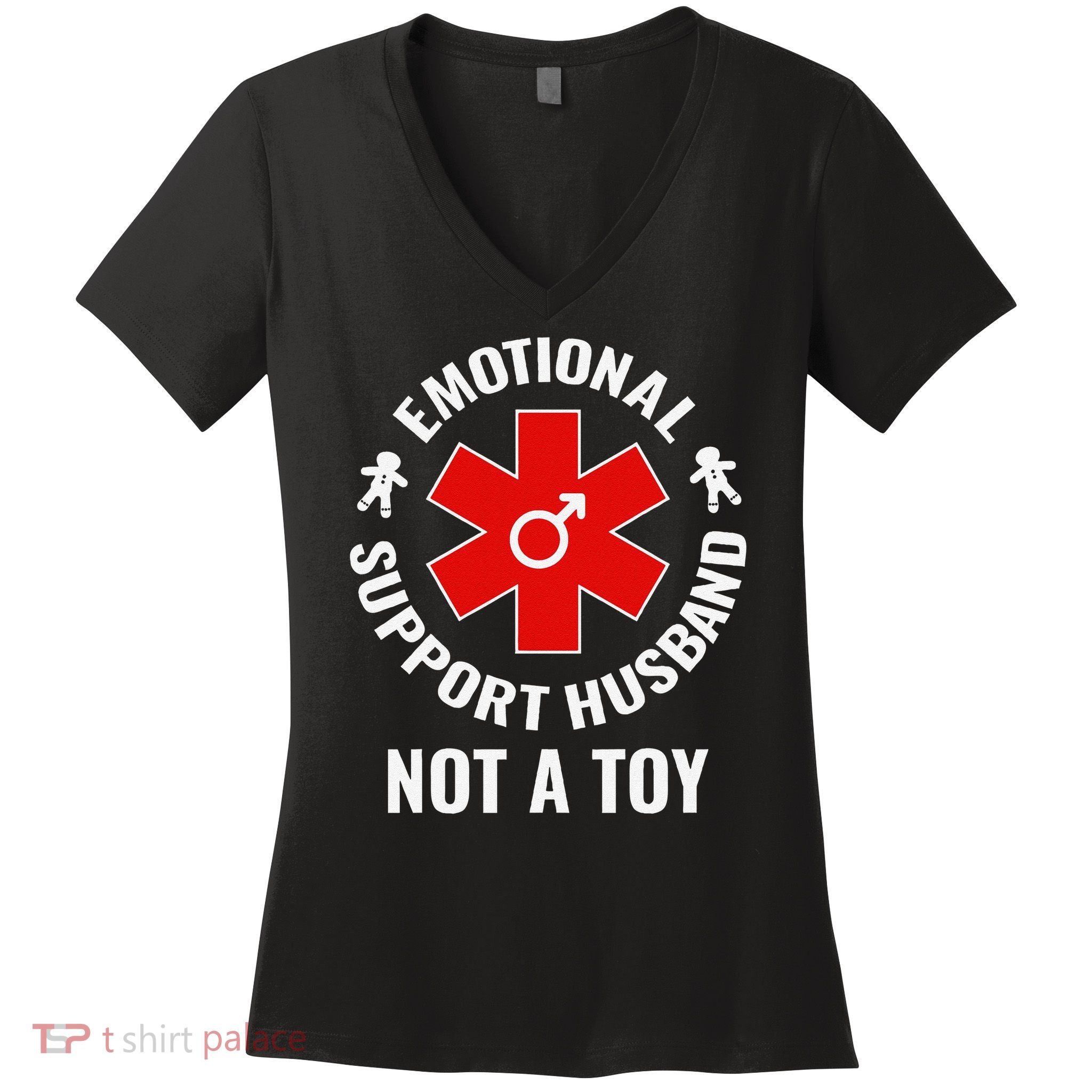 Emotional Support Husband Not A Toy Women's V-Neck T-Shirt