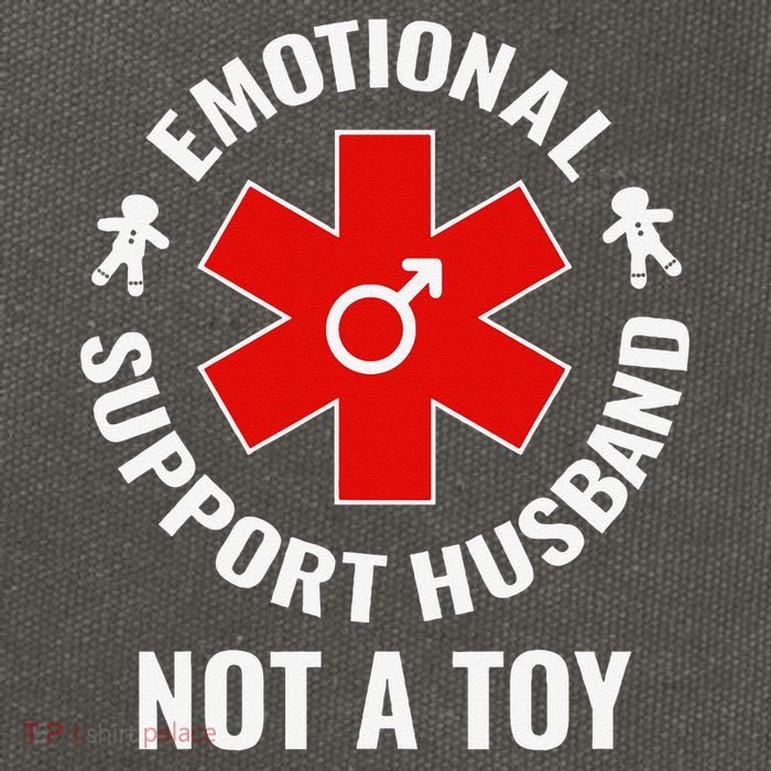 Emotional Support Husband Not A Toy Cotton Canvas Backpack