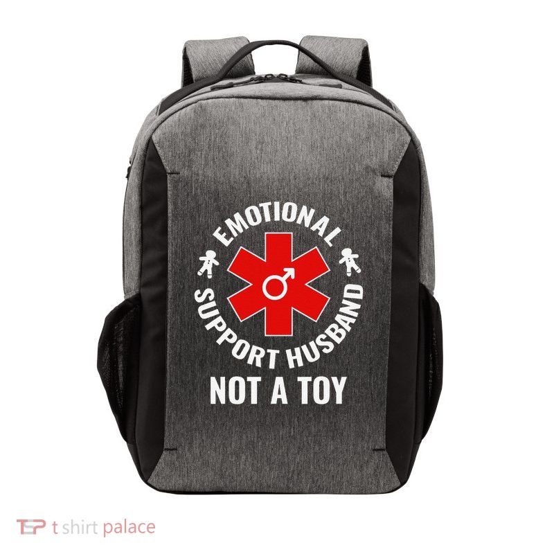 Emotional Support Husband Not A Toy Vector Backpack