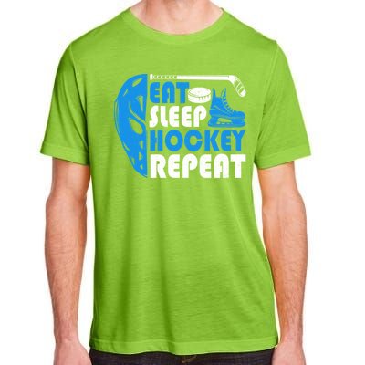 Eat Sleep Hockey Repeat Christmas For N Adult Hockey Gift Adult ChromaSoft Performance T-Shirt