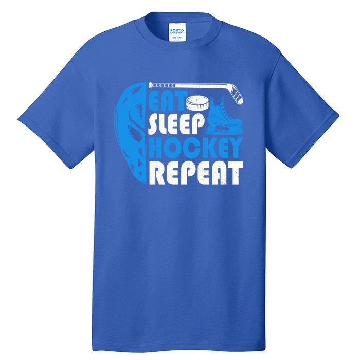 Eat Sleep Hockey Repeat Christmas For N Adult Hockey Gift Tall T-Shirt