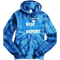 Eat Sleep Hockey Repeat Christmas For N Adult Hockey Gift Tie Dye Hoodie