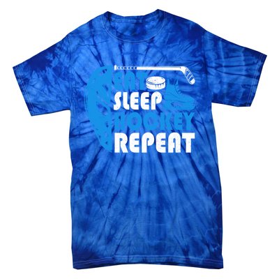 Eat Sleep Hockey Repeat Christmas For N Adult Hockey Gift Tie-Dye T-Shirt