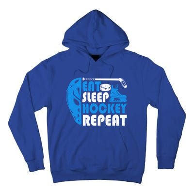 Eat Sleep Hockey Repeat Christmas For N Adult Hockey Gift Tall Hoodie