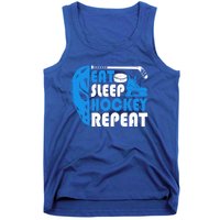 Eat Sleep Hockey Repeat Christmas For N Adult Hockey Gift Tank Top