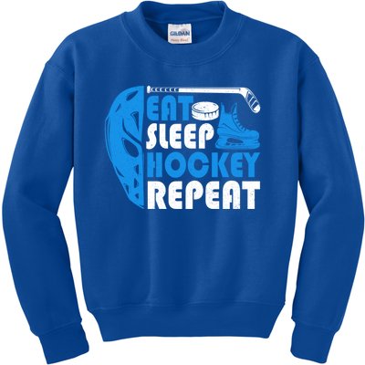 Eat Sleep Hockey Repeat Christmas For N Adult Hockey Gift Kids Sweatshirt