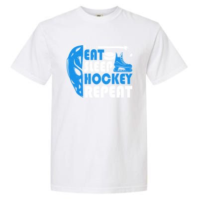 Eat Sleep Hockey Repeat Christmas For N Adult Hockey Gift Garment-Dyed Heavyweight T-Shirt