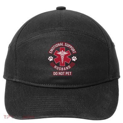 Emotional Support Husband Do Not Pet 7-Panel Snapback Hat