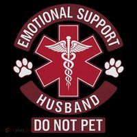 Emotional Support Husband Do Not Pet 16 in Basic Backpack