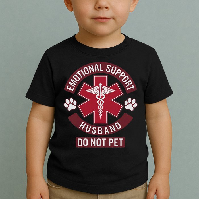 Emotional Support Husband Do Not Pet Toddler T-Shirt
