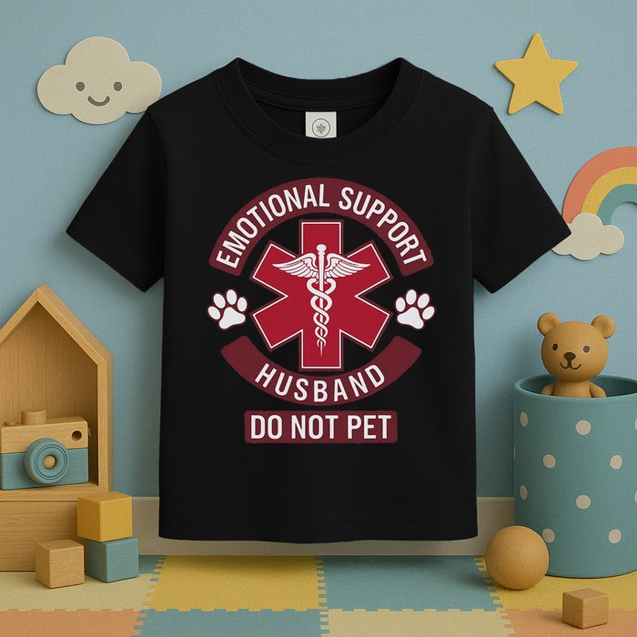 Emotional Support Husband Do Not Pet Toddler T-Shirt