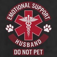 Emotional Support Husband Do Not Pet Microfiber Hand Towel