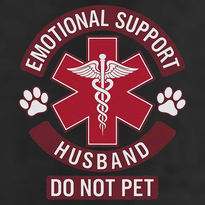 Emotional Support Husband Do Not Pet Microfiber Hand Towel