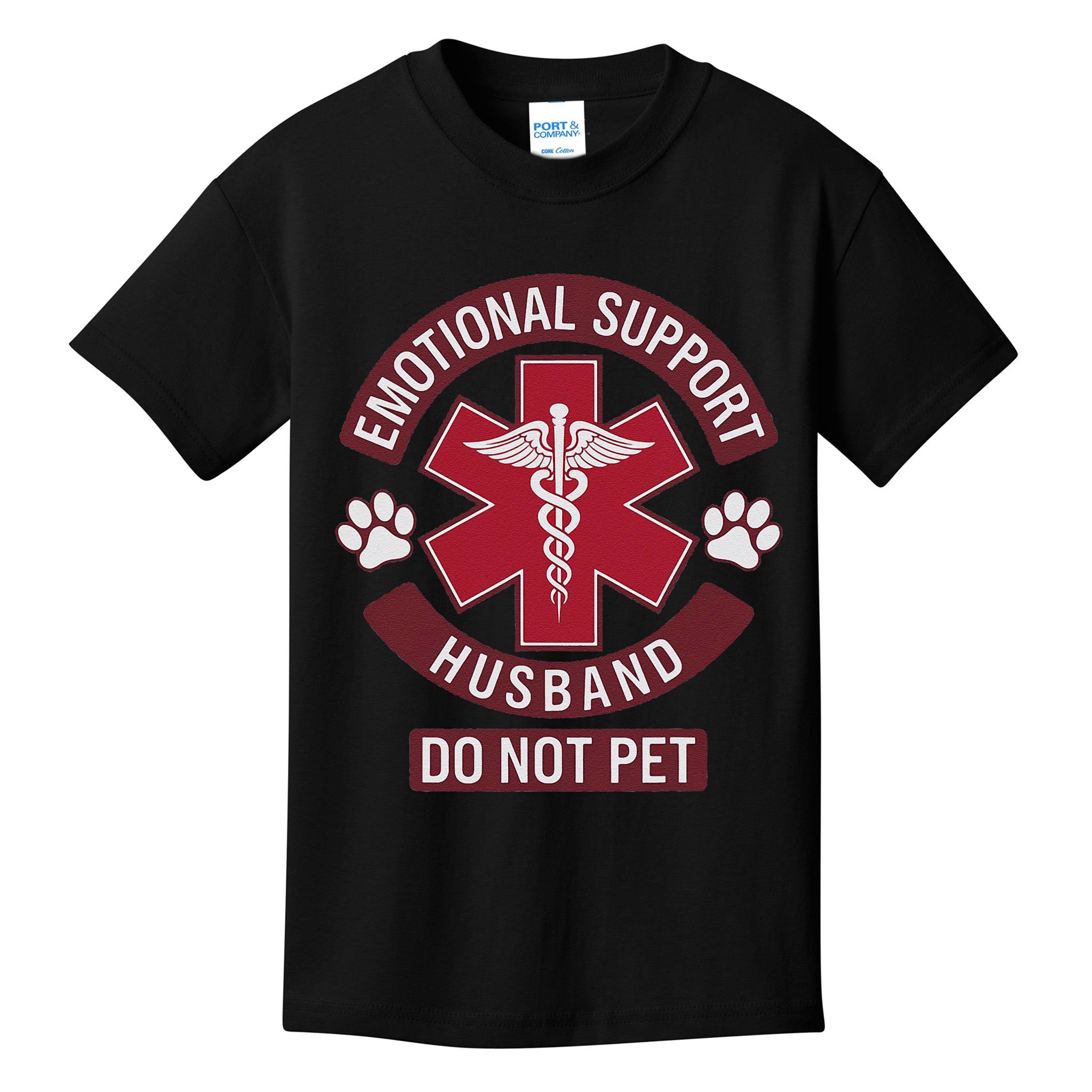 Emotional Support Husband Do Not Pet Kids T-Shirt