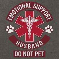 Emotional Support Husband Do Not Pet Cotton Canvas Backpack