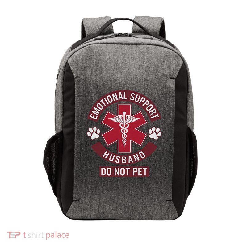 Emotional Support Husband Do Not Pet Vector Backpack