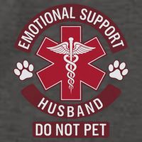 Emotional Support Husband Do Not Pet Vector Backpack