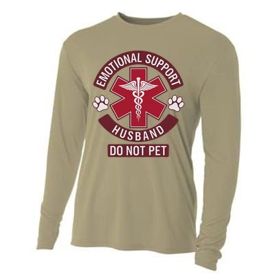 Emotional Support Husband Do Not Pet Cooling Performance Long Sleeve Crew