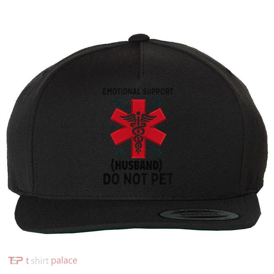 Emotional Support Husband Do Not Pet Wool Snapback Cap