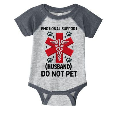 Emotional Support Husband Do Not Pet Infant Baby Jersey Bodysuit