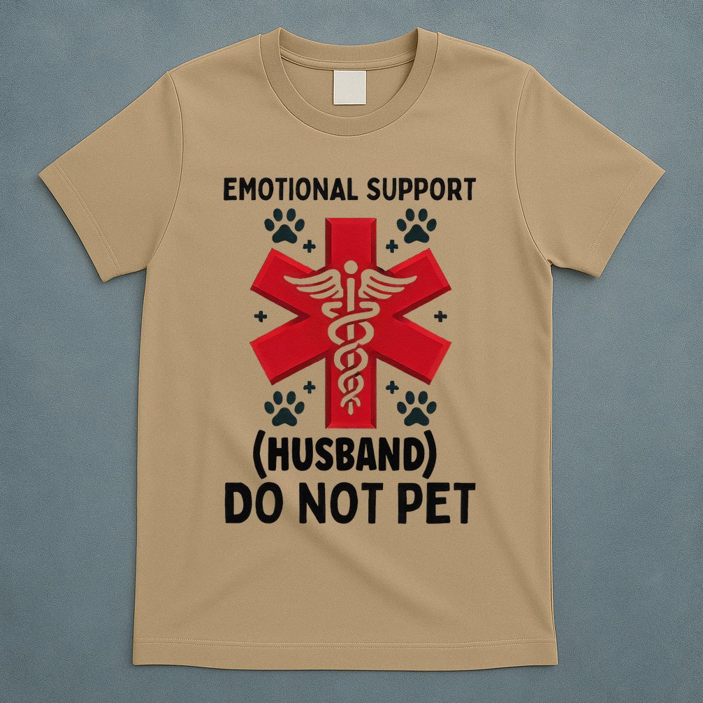 Emotional Support Husband Do Not Pet T-Shirt