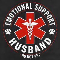 Emotional Support Husband Do Not Pet Adult Drive Performance Visor