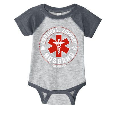 Emotional Support Husband Do Not Pet Infant Baby Jersey Bodysuit
