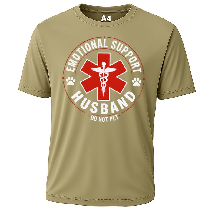Emotional Support Husband Do Not Pet Cooling Performance Crew T-Shirt