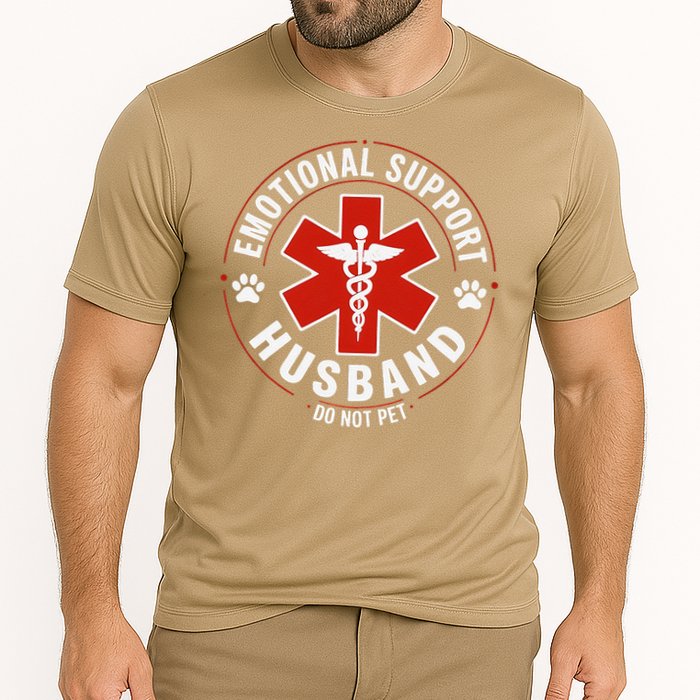 Emotional Support Husband Do Not Pet Cooling Performance Crew T-Shirt
