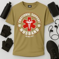 Emotional Support Husband Do Not Pet Cooling Performance Crew T-Shirt