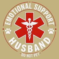Emotional Support Husband Do Not Pet Cooling Performance Crew T-Shirt