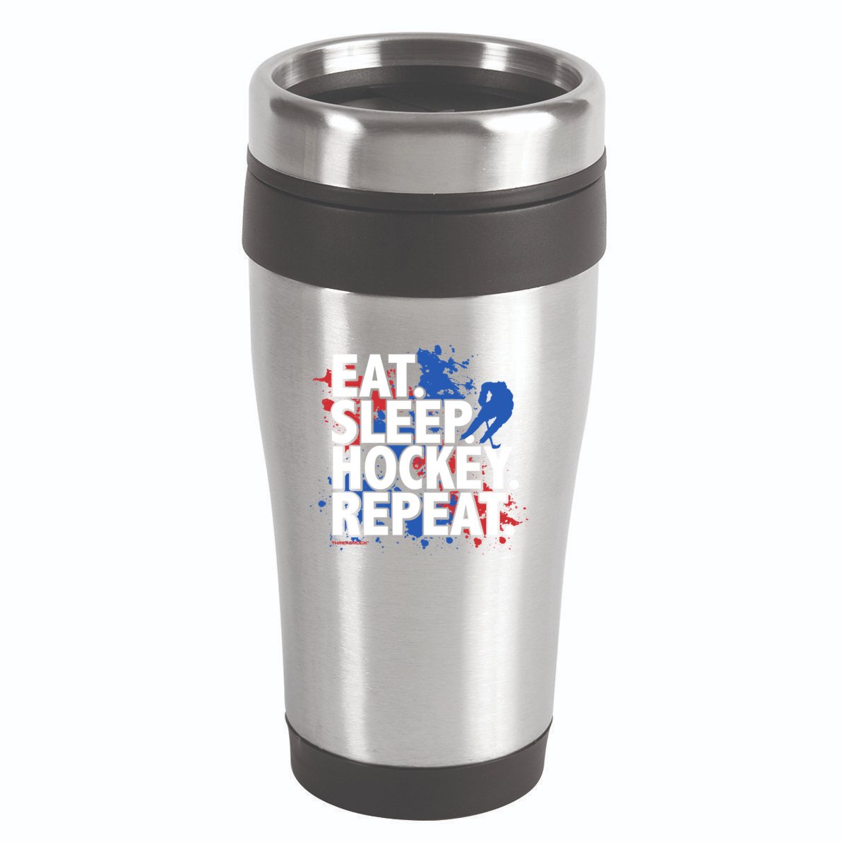 Eat Sleep Hockey Repeat Funny Hockey Player Saying Slogan Gift 16oz Travel Tumbler