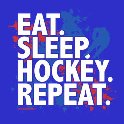 Eat Sleep Hockey Repeat Funny Hockey Player Saying Slogan Gift T-Shirt