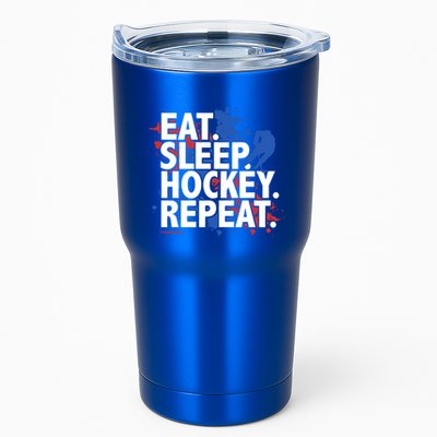 Eat Sleep Hockey Repeat Funny Hockey Player Saying Slogan Gift Tumbler