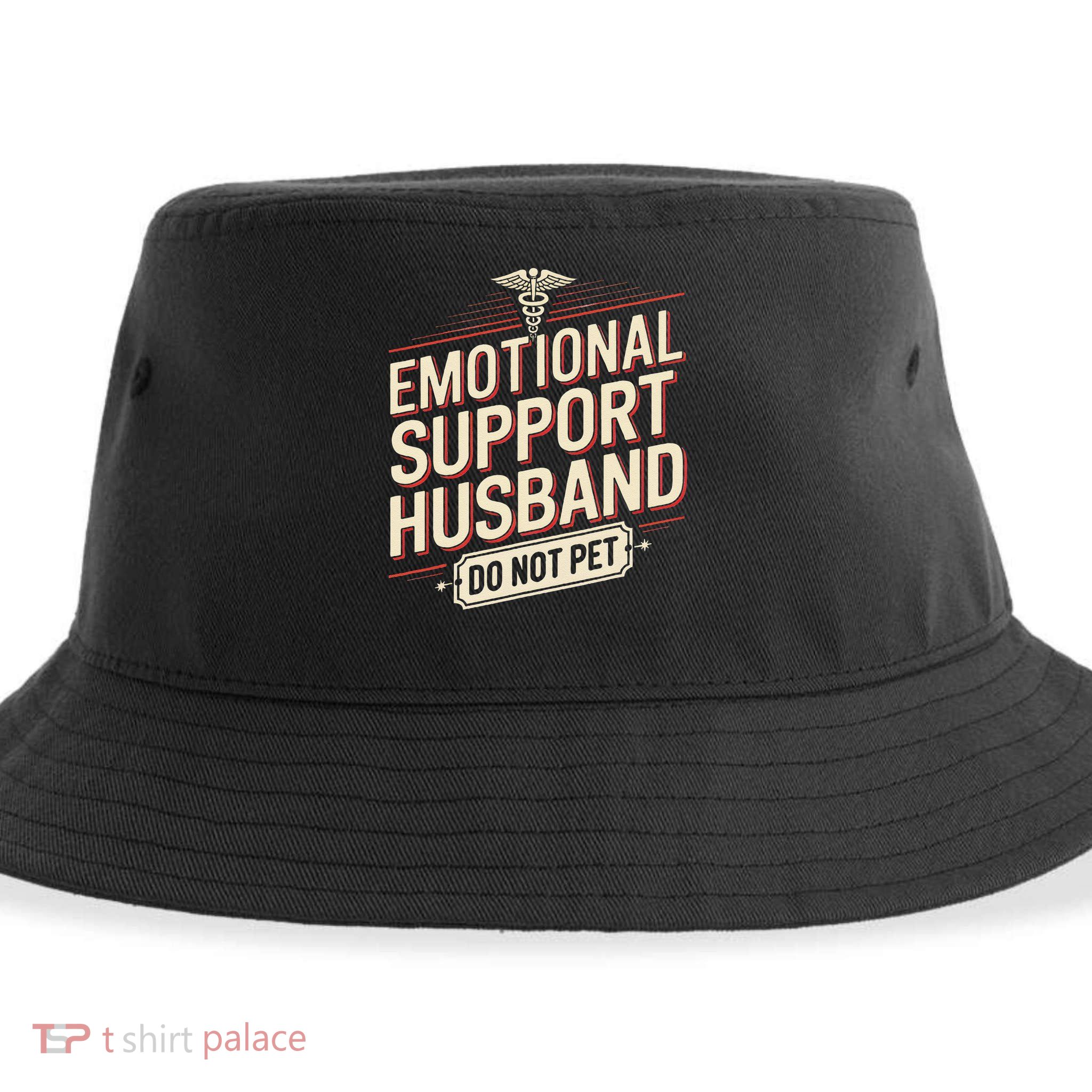Emotional Support Husband Do Not Pet Sustainable Bucket Hat