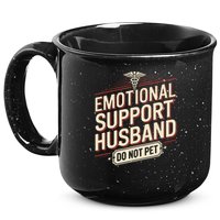 Emotional Support Husband Do Not Pet 15oz Campfire Ceramic Mug