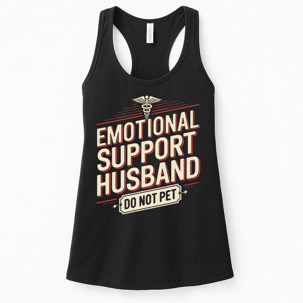 Emotional Support Husband Do Not Pet Womens Tank Top