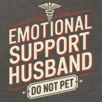 Emotional Support Husband Do Not Pet Cotton Canvas Backpack