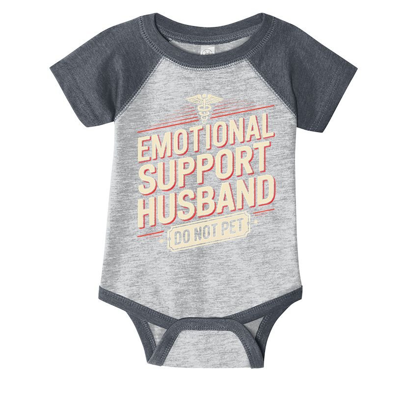 Emotional Support Husband Do Not Pet Infant Baby Jersey Bodysuit