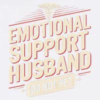 Emotional Support Husband Do Not Pet Garment-Dyed Sweatshirt