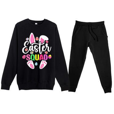 Easter Squad Happy Easter Cute Bunny Rabbit Crew Hunting Egg Premium Crewneck Sweatsuit Set