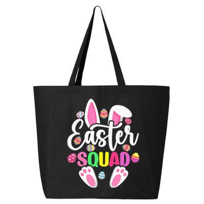 Easter Squad Happy Easter Cute Bunny Rabbit Crew Hunting Egg 25L Jumbo Tote